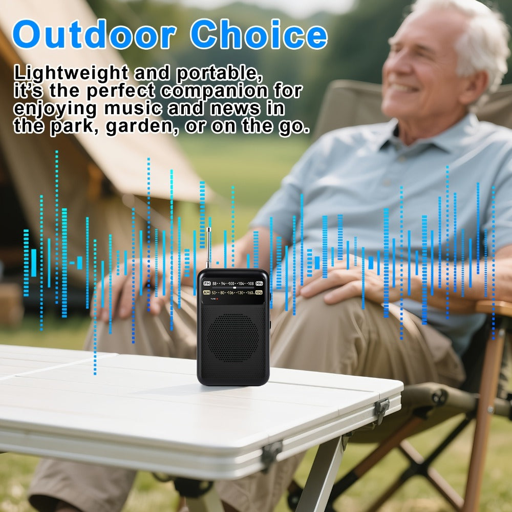 Qoosea Portable AM FM Radio with Long-Distance Reception, Handheld Transistor Radio with Crystal Clear Speaker, Battery Operated 2AA – Compact Emergency Radio for Outdoor, Camping, Travel, Home & Disaster Preparedness