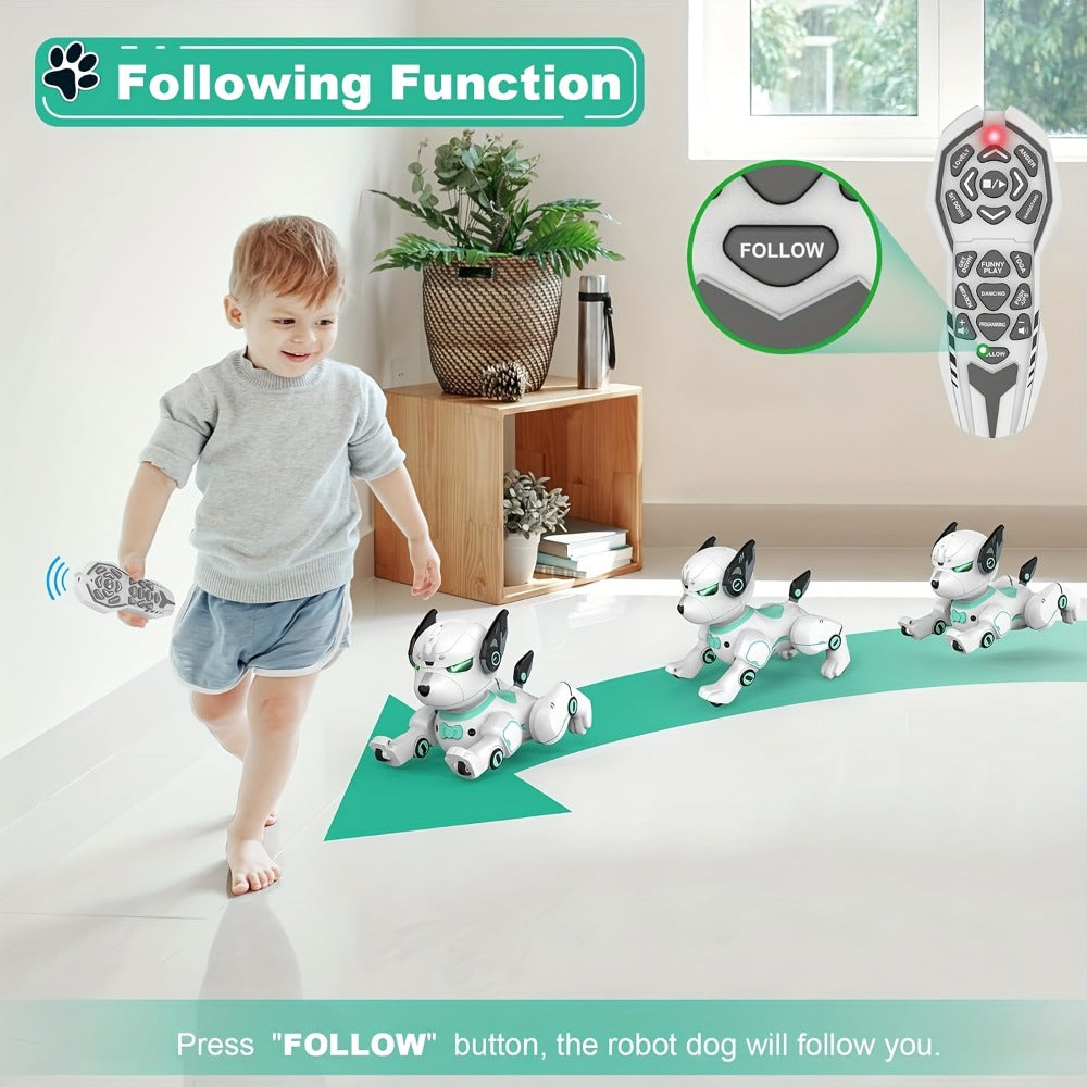 Programmable Robot Dog with Dialog Interaction and Stunt Performance