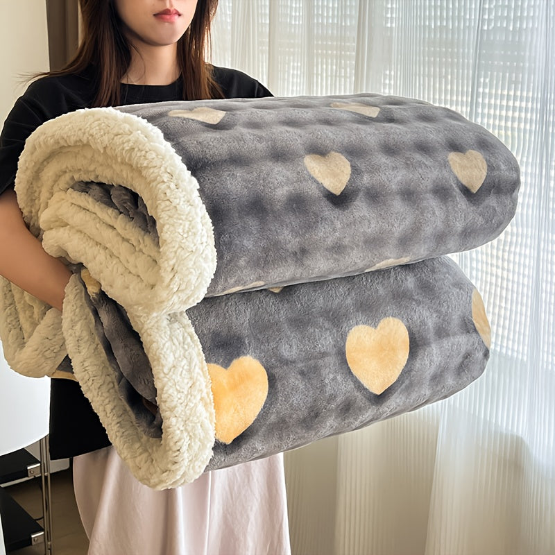400-450gsm Heavyweight Flannel Blanket – Thick Warm Woven Throw for Bed, Sofa & Bedroom, Machine Washable, 16 Patterns, 4 Sizes