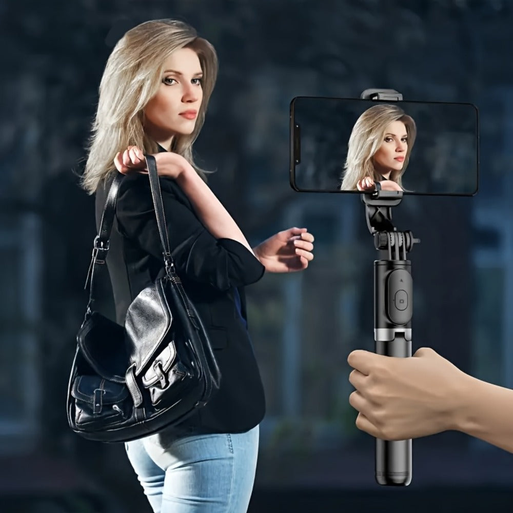 360° Rotating Selfie Stick Tripod 40 Inch Retractable Floor Stand with Wireless Remote & Anti-Shake Base – Professional Phone Tripod for TikTok Live, Travel Vlogging, Outdoor Filming, iPhone & Android