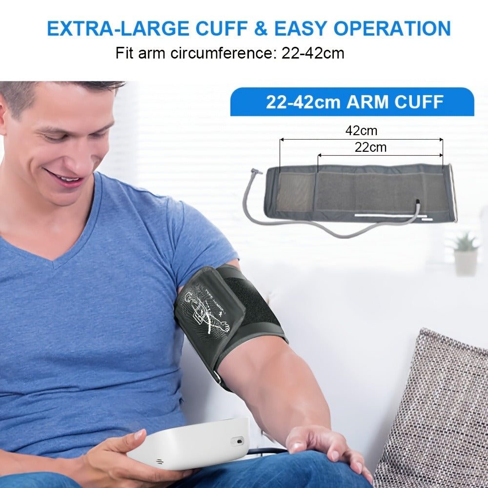 Blood Pressure Monitor Upper Arm - ALPHAMED U80E Automatic Digital Sphygmomanometer with Adjustable Cuff 8.7-17 Inch, 2×90 Group Memory, Large Display for Home Use, Battery Operated