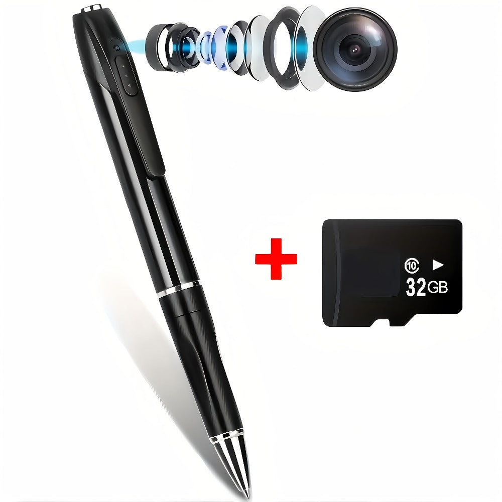 32GB Voice Activated Recorder with MP3 Player & 1080P Body Camera - Digital Recording Pen, Mini Belt Clip Design, Indoor Outdoor Surveillance, Conference Business Lecture Classroom