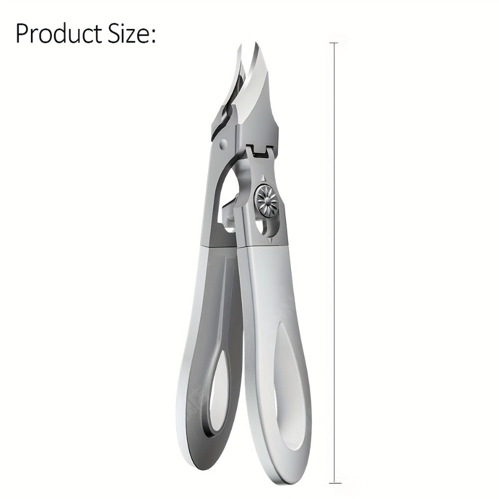 Toenail Clippers for Seniors & Thick Nails - 45° Angled Wide Jaw Stainless Steel Nail Clipper Ergonomic Pedicure Tool Ingrown Toenail Trimmer for Elderly Men Women