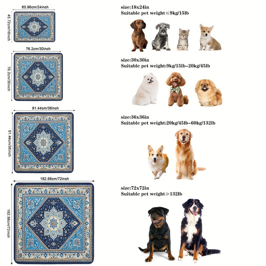 Washable Dog Pee Pads with Non-Slip Backing, 3 Patterns & 4 Size Options