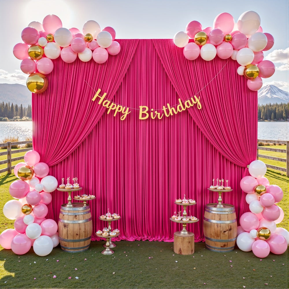 4-Pack 5x10ft Elegant Spandex Photography Backdrop | Wear-Resistant, Wrinkle-Free, Soft & Opaque Party Decoration Banners for Weddings, Birthdays, Stages, Exhibitions & Events