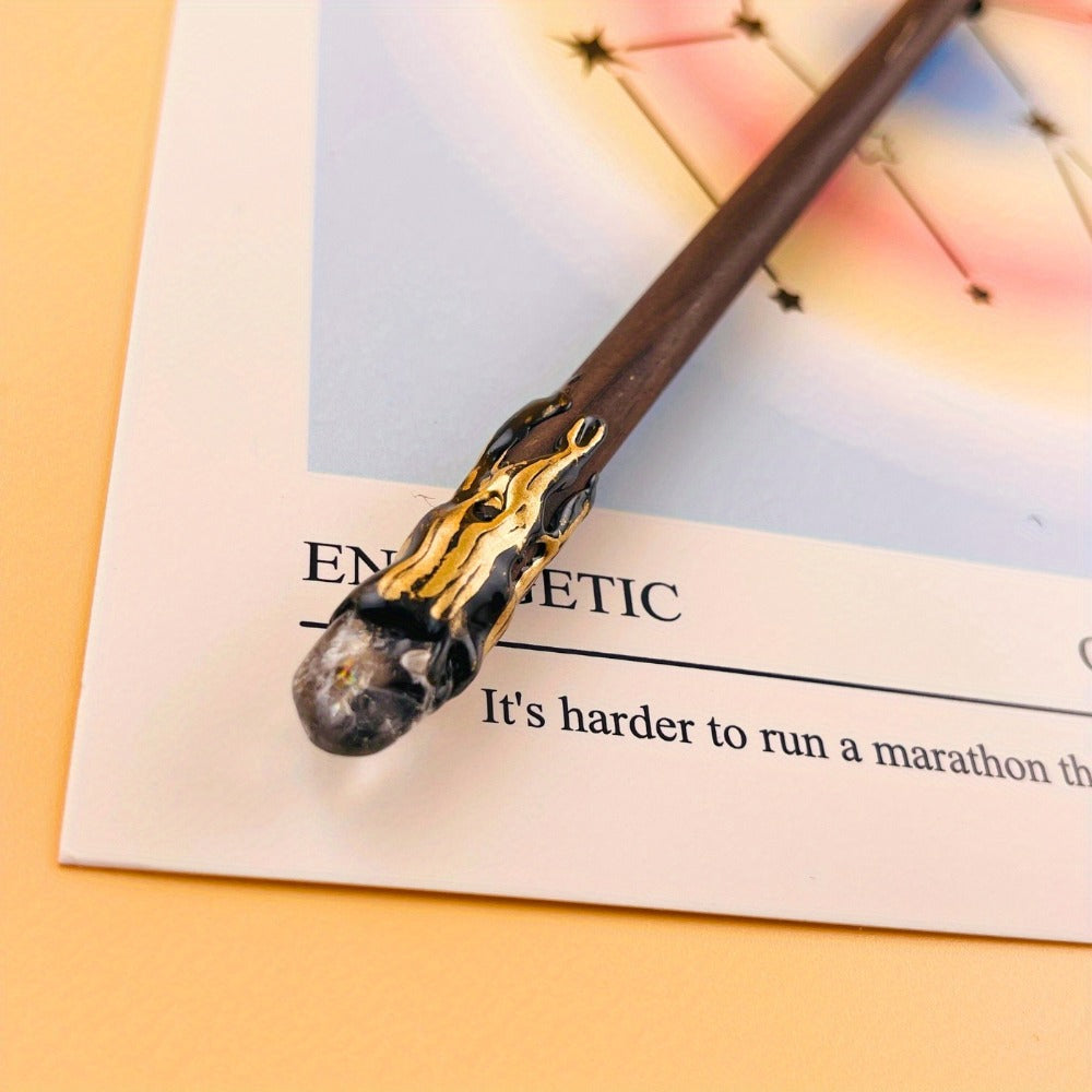 Zodiac Crystal Magic Wand Handmade with Gift Box – All 12 Signs Cosplay Scepter Witch Wand for Halloween, Christmas, Valentine's Day & Birthday Gift, Astrology Lover Gift for Her