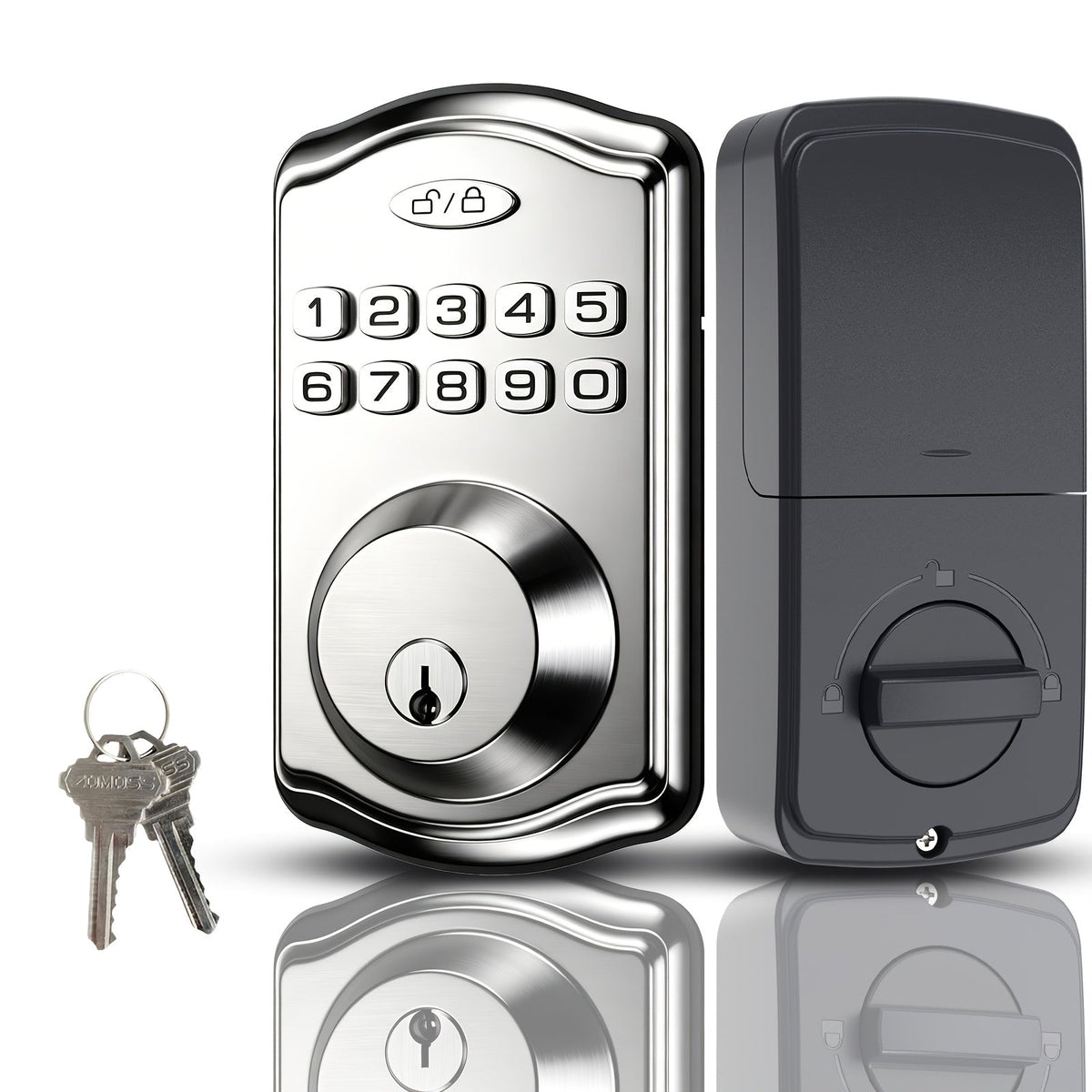 Tuya Smart Front Door Lock with Fingerprint & Keypad, Bluetooth App Control, Auto Lock, Vacation Mode & Hidden Key Backup – Digital Keyless Entry Electronic Lock for Home Apartment Office