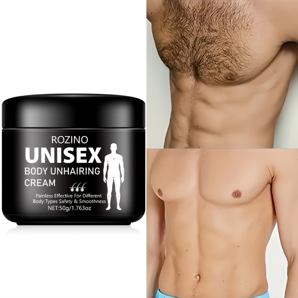 Hair Removal Cream 5-Minute Fast Depilatory for Legs Arms Armpits Abdomen 50g - Gentle Painless No Residue Moisturizing Body Hair Remover for Women Men All Skin Types Razor-Free