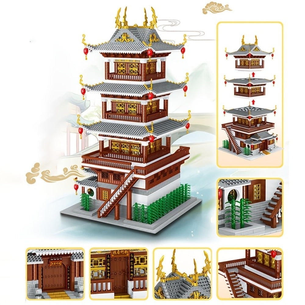 Ancient Chinese Palace Building Set, 6,134 Mini Bricks, Heavenly Fairy Mirror
