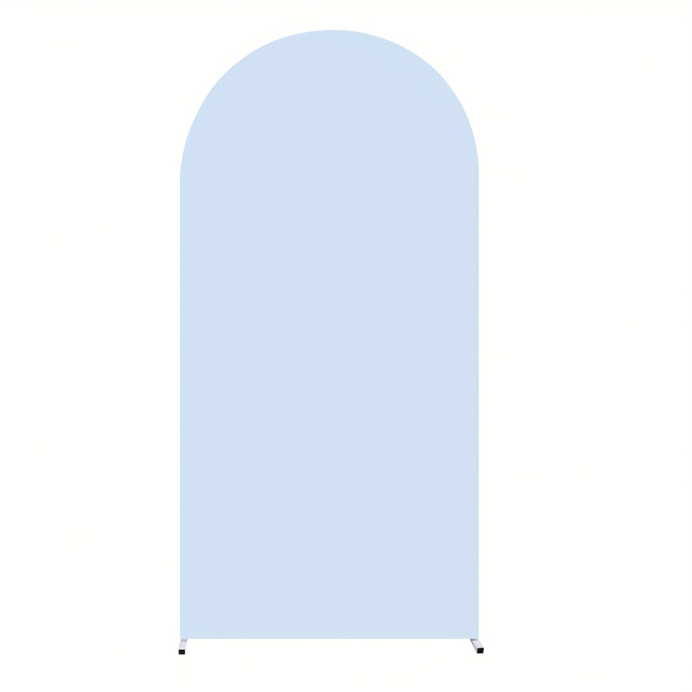 Wedding Arch Cover 6ft Polyester Fitted Round Top Backdrop Cover, Wrinkle-Free Machine Washable, for Wedding Ceremony Birthday Party Gender Reveal Banquet Decoration, 9 Colors Available