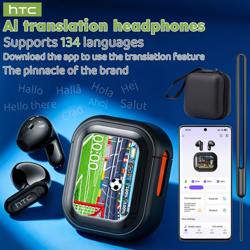 AI Translation Earbuds 136 Languages Real-Time Bidirectional Translation LDAC HD Sound True Wireless Bluetooth for Business Travel Meetings International Use