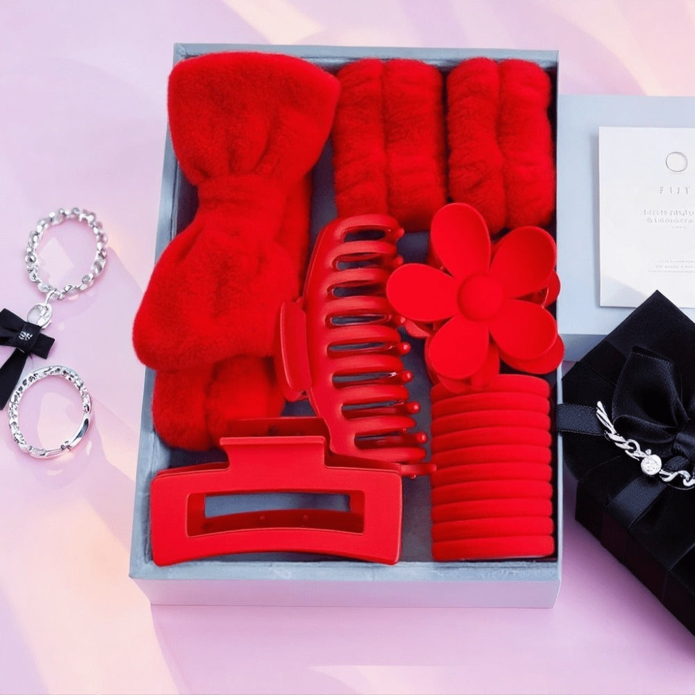 Hair Accessories Set with Headbands, Hair Clips, Hoops and Hair Rings, Bow and Elastic Styles, 14 Color Options