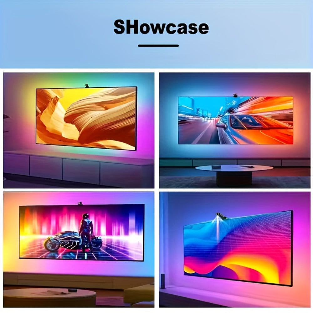 TV LED Backlight Strip with AR Screen Sync - RGB Smart Ambient Light for 35-80 Inch TVs & Monitors, Music Sync, App Control, Immersive Bias Lighting for Gaming Room & Home Theater