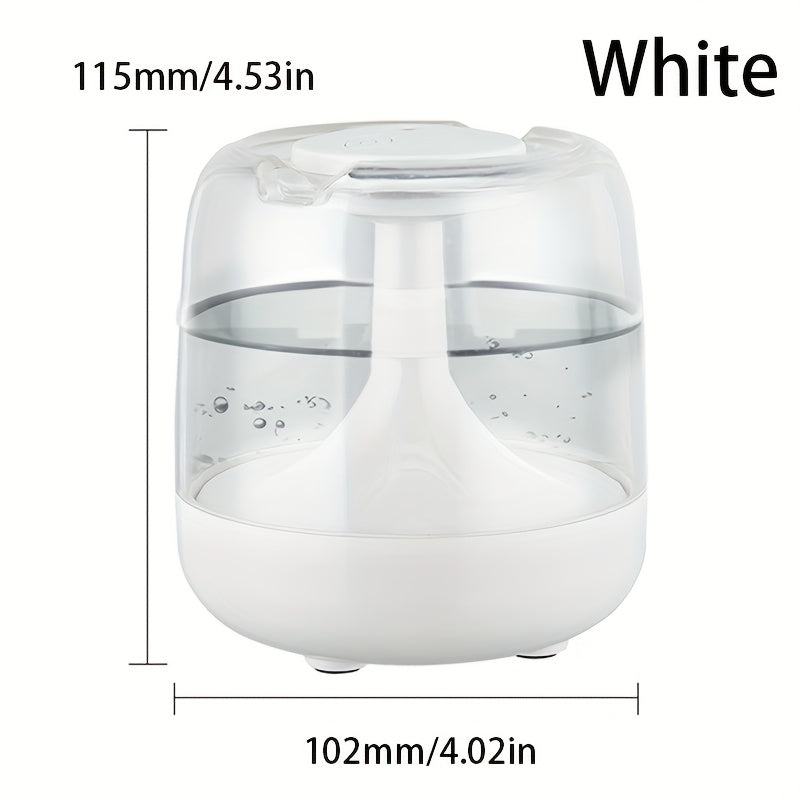 Cool Mist Humidifier with 7-Color Night Light & Transparent Tank | USB Quiet Humidifier 24H Runtime, 2-Speed Mist, Top-Fill Design for Bedroom, Office & Small Spaces | White & Green