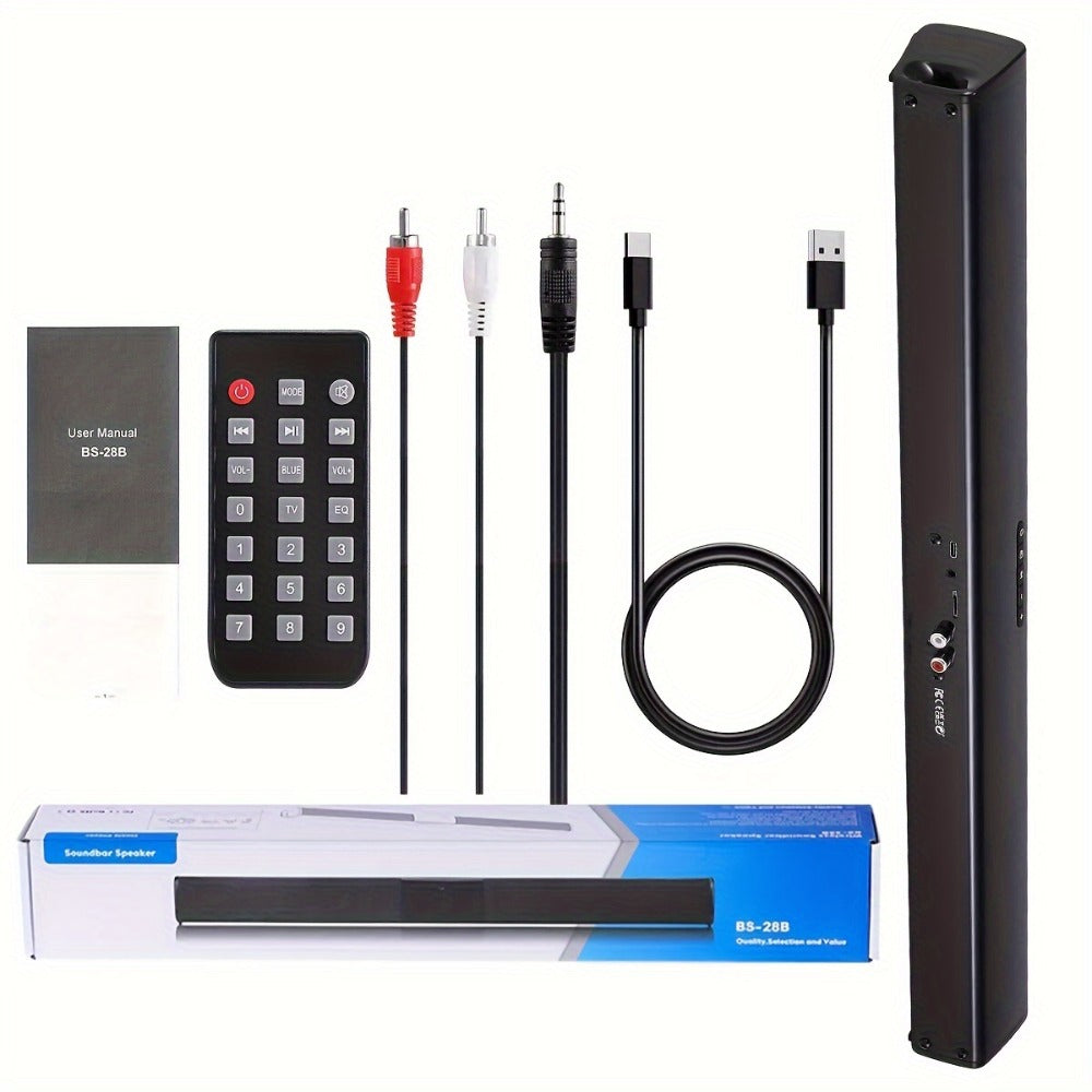 Soundbar with Subwoofer Wireless Surround Sound System 4 Speaker Home Theater Bluetooth 5.0 ARC Optical AUX Remote Control Night Mode EQ Modes TV Speaker