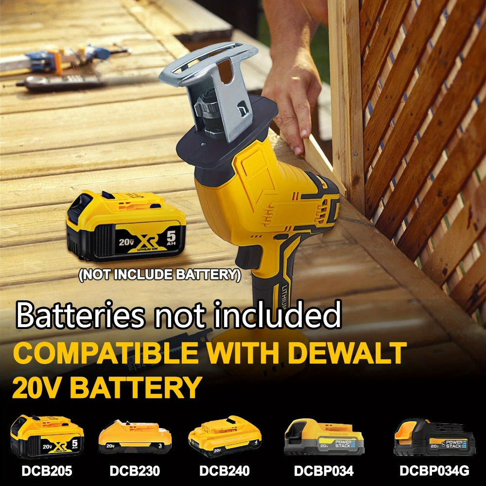 Reciprocating Saw Brushless Cordless for DeWalt 20V Battery – 0-3500 SPM Variable Speed, Tool-Free Blade Change, 4 Saw Blades Included, for Wood, Metal & PVC Cutting (Battery Not Included)