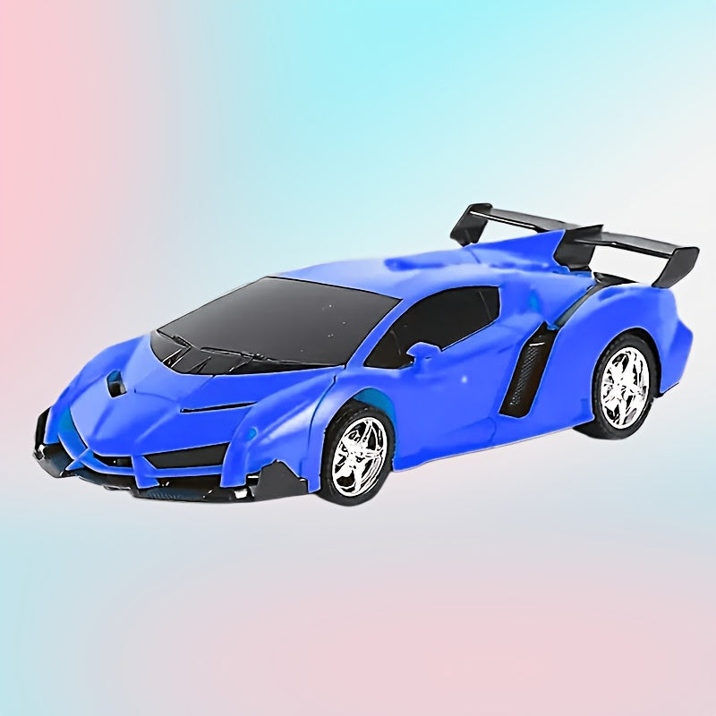 Transforming RC Robot Car, 1:18 Scale with LED Lights and 360° Drift