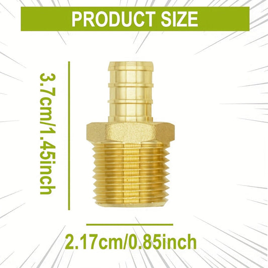 Brass PEX Crimp Adapters, 1/2 in PEX x 1/2 in NPT, 20-Piece Male & Female Set