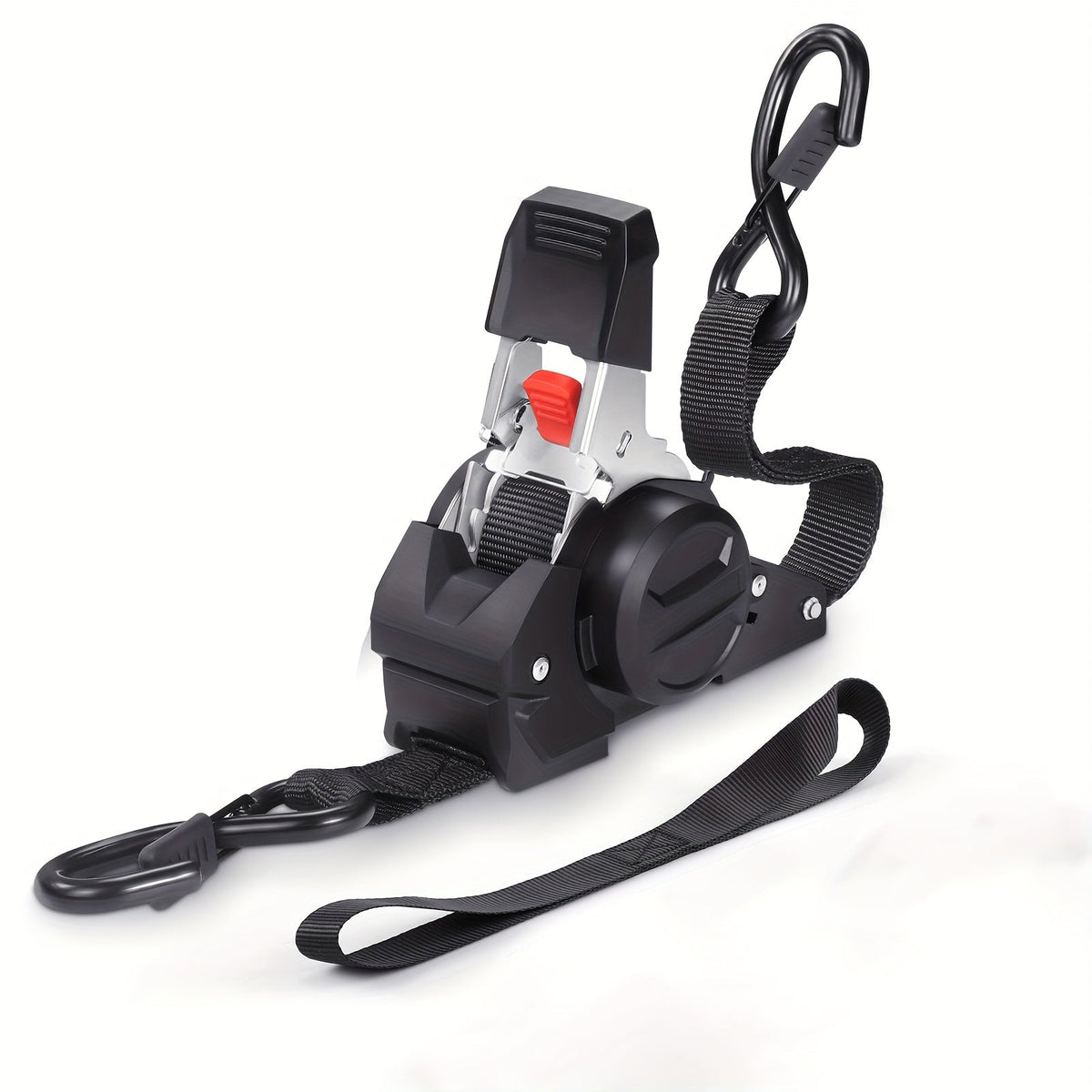 Retractable Ratchet Straps with Extension Strap – Heavy Duty Auto Self-Retracting Tie Down Cargo Straps for Truck Trailer Motorcycle Moving & Appliances