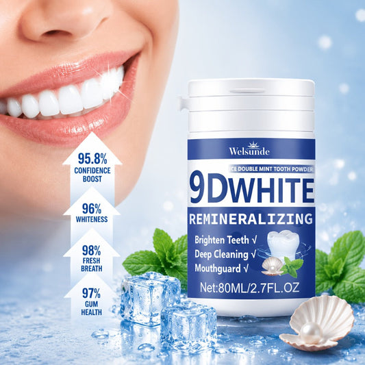 Hydroxyapatite Tooth Powder 2 Pack, Fluoride-Free Mint Toothpowder for Daily Oral Care