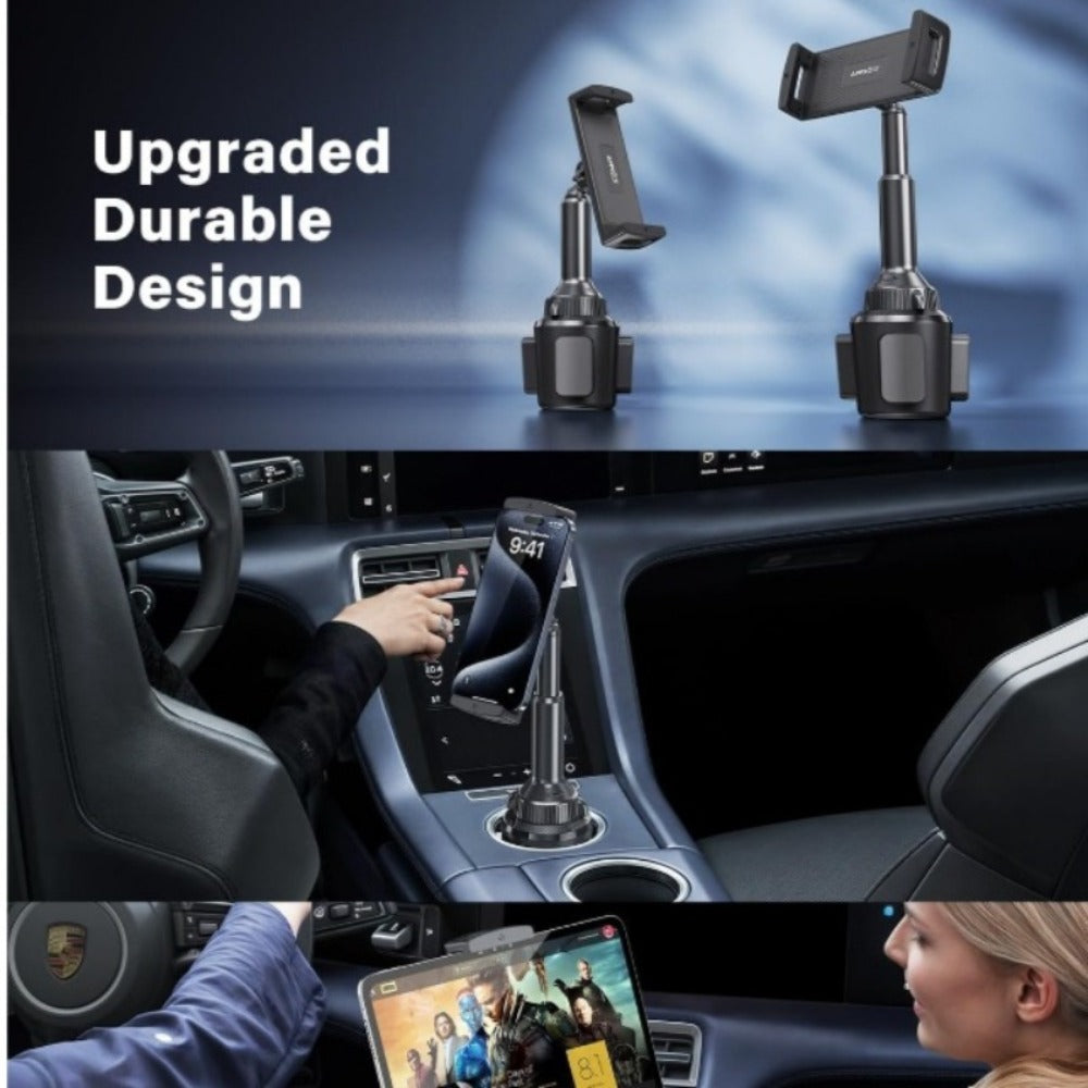Car Headrest Tablet Holder Adjustable Clamp Mount for iPad iPhone Android Tablets 4.3-11 Inch Universal Backseat Tablet Stand 10.57 Inch Height Adjustable Arm Road Trip Travel Companion Black