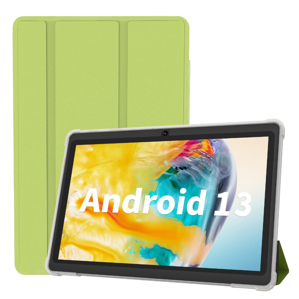 Android 13 Tablet 7 Inch with Protective Case – 4GB RAM, 32GB ROM, 1TB Expandable Storage, 3500mAh Battery, HD IPS Screen, Dual Camera, WiFi, USB-C, Classic Style Portable Tablet for Kids & Adults