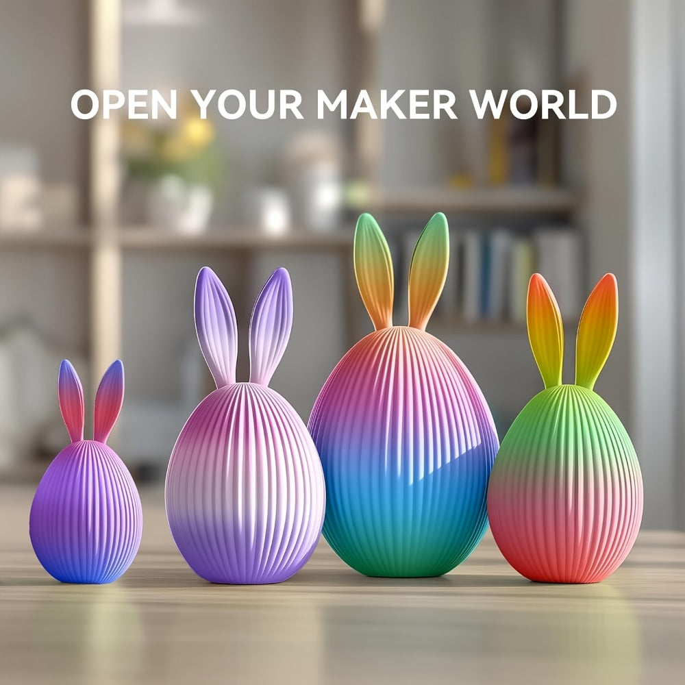 SUNLU Rainbow PLA Filament Bundle 4 Rolls 1.75mm 4x250g Fast Color Change Every 8 Meters Rainbow 01 02 03 04 Neatly Wound Vivid Multicolor Gradient FDM 3D Printer Filament