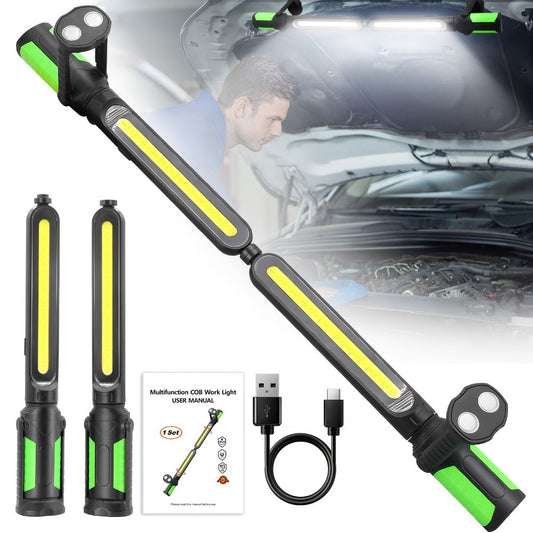 LED Work Light, Rechargeable Magnetic Floodlight with Hook and Sensor-Control Option