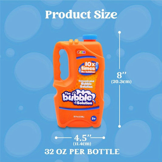 Bubble Solution Concentrate Refill, Two 32 fl oz Bottles for Bubble Toys