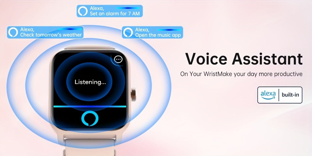 Smartwatch with Built-in Alexa FAWEIO 1.8" HD Touch Screen, Bluetooth Calling, 100+ Sport Modes, Fitness Tracker Heart Rate Sleep Monitor, Compatible with iPhone & Android – Smart Watch for Women Men 14 Colors