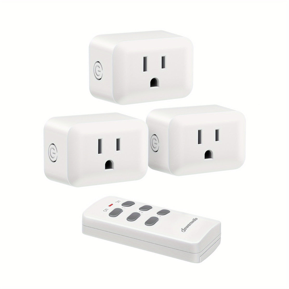 Wireless Remote Control Outlet Switch 100ft RF Range Programmable Expandable Plug-in Remote Light Switch No Wiring for Lamps Fans Appliances Indoor Use