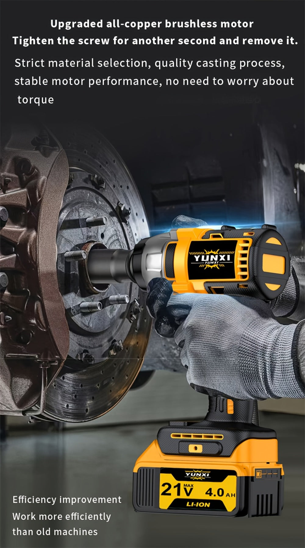21V Cordless Drill Brushless Impact Wrench Multifunctional – Lithium Battery, Quick Charger, Variable Speed, Tighten Screws & Bolts, Compact Power Tool for Home, Car Repair & DIY – Multiple Battery & Bundle Configurations