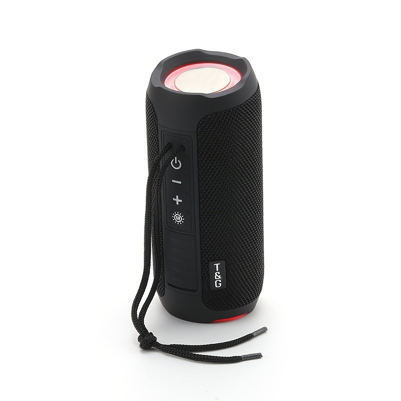 TG227 Portable Bluetooth Speaker with LED Breathing Light, TWS Stereo Sound, USB-C Rechargeable, Wireless Speaker for Outdoor Camping, Hiking, Gatherings
