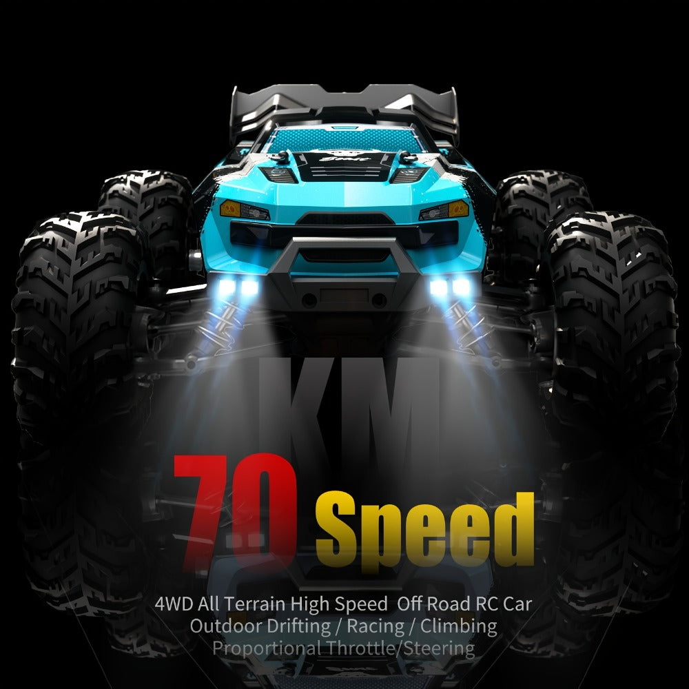 High Speed RC Car, 1:16 Scale 4WD Off-Road Car with RC390 Motor, 70KM/H Top Speed
