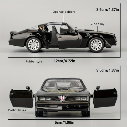 Pontiac Firebird Die-Cast Toy Car, 1:36 Scale with Pull-Back Action