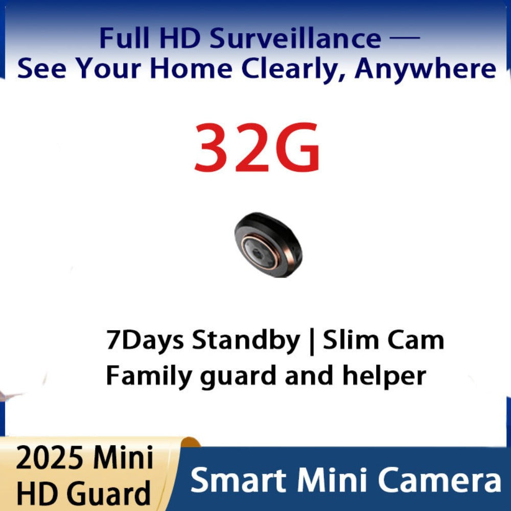 360-Degree Mini Smart WiFi Security Camera 1080P with Night Vision, Motion Detection Alarm, Pet Monitor & Nanny Cam – Battery or USB Powered, 2.4GHz & 5GHz, No Dead Angle Home Surveillance