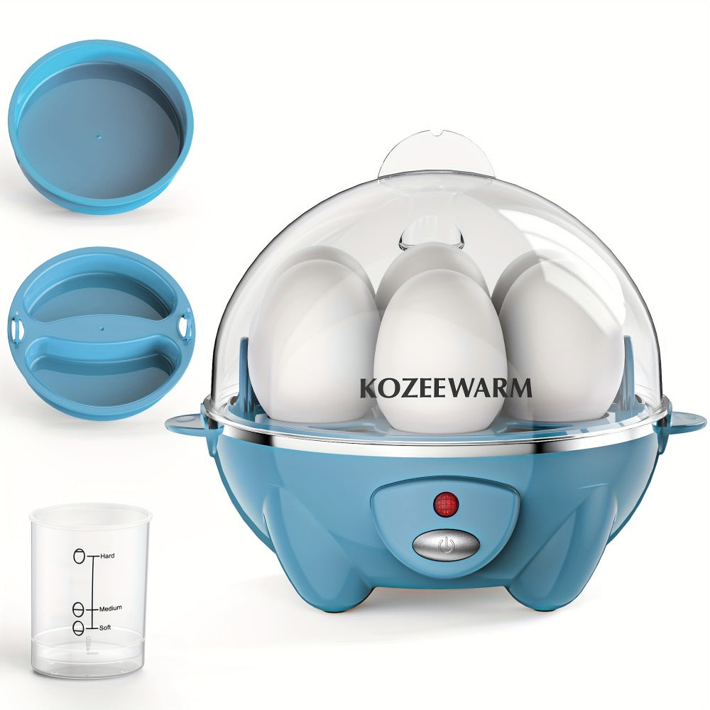 Electric Egg Boiler & Cooker with Auto Shut-Off – Single & Double Layer, Multi-Function for Hard Boiled, Soft Boiled, Scrambled, Omelette, Steamed Vegetables & Dumplings, 4 Colors