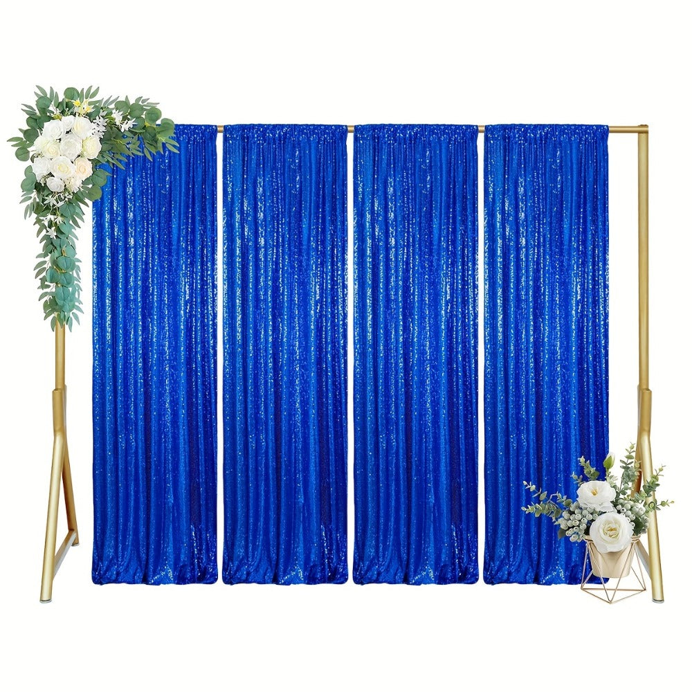Sequin Backdrop Curtains 2FTx8FT Glitter Photography Background Panels for Party Wedding Birthday Stage Decoration Gold Yellow Shimmer Curtain Set 4 6 10 Panels Available