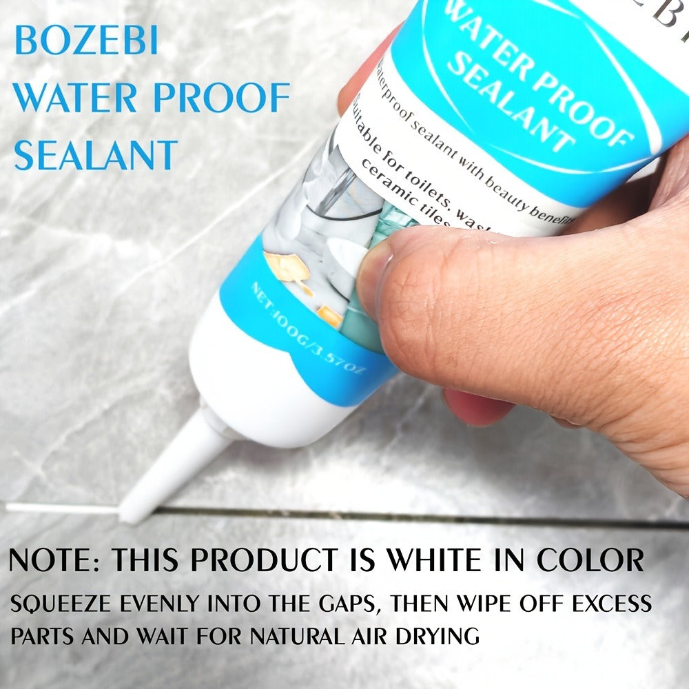Waterproof Tile Grout Sealant Gap Filler for Kitchen & Bathroom – Odorless Strong Adhesive Tile Refill Agent for Sink Floor Wall Cracks, White 100g (3-Pack)