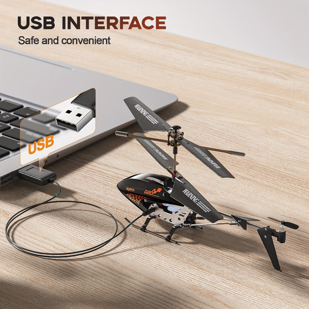 SYMA Q20 RC Helicopter for Kids, 3.5 Channel Altitude Hold with One-Key Takeoff, Black