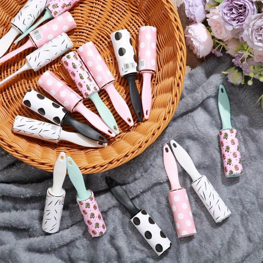 Mini Lint Rollers, 12-Pack Portable Pet Hair Removers for Clothes