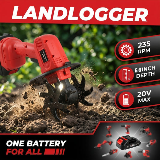 Cordless Electric Cultivator for Garden Soil, Single- and Dual-Battery Options
