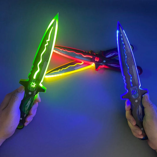 LED Light-Up Katana Toy Sword, 11.8-Inch Cosplay Prop in Four Colors