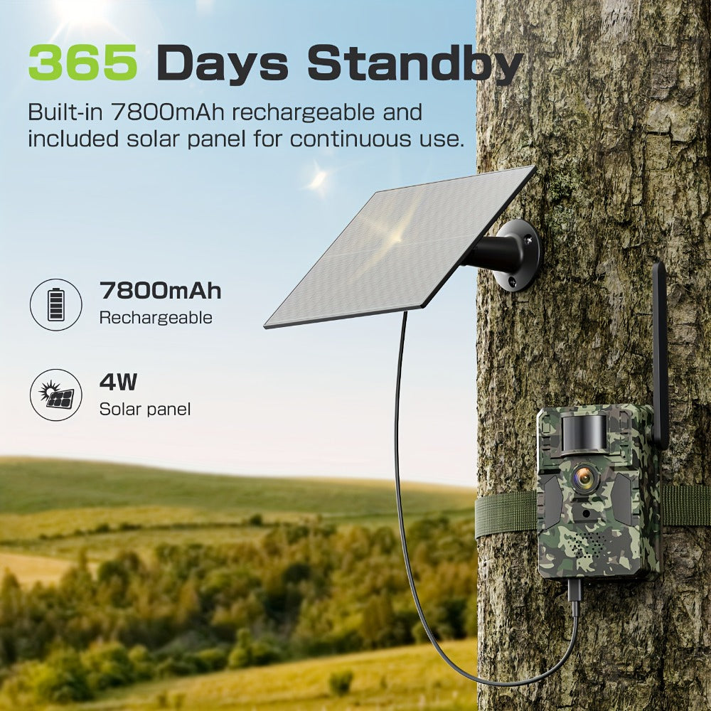 4G Cellular Trail Camera 2K No WiFi Required with Phone App Remote View – Wireless Game Camera for Deer Hunting, Wildlife Scouting, Livestock Monitoring & Rural Property Security