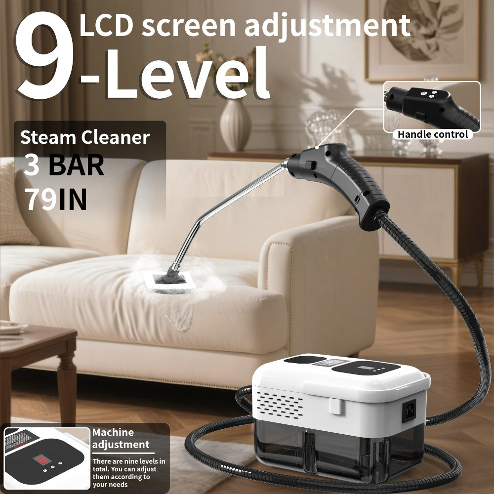 Portable Steam Cleaner High-Temperature High-Pressure Handheld Steamer for Home, Carpet, Tile & Grout Cleaning – 9-Speed Adjustable, 3 Models: Basic, Upgraded & Smart