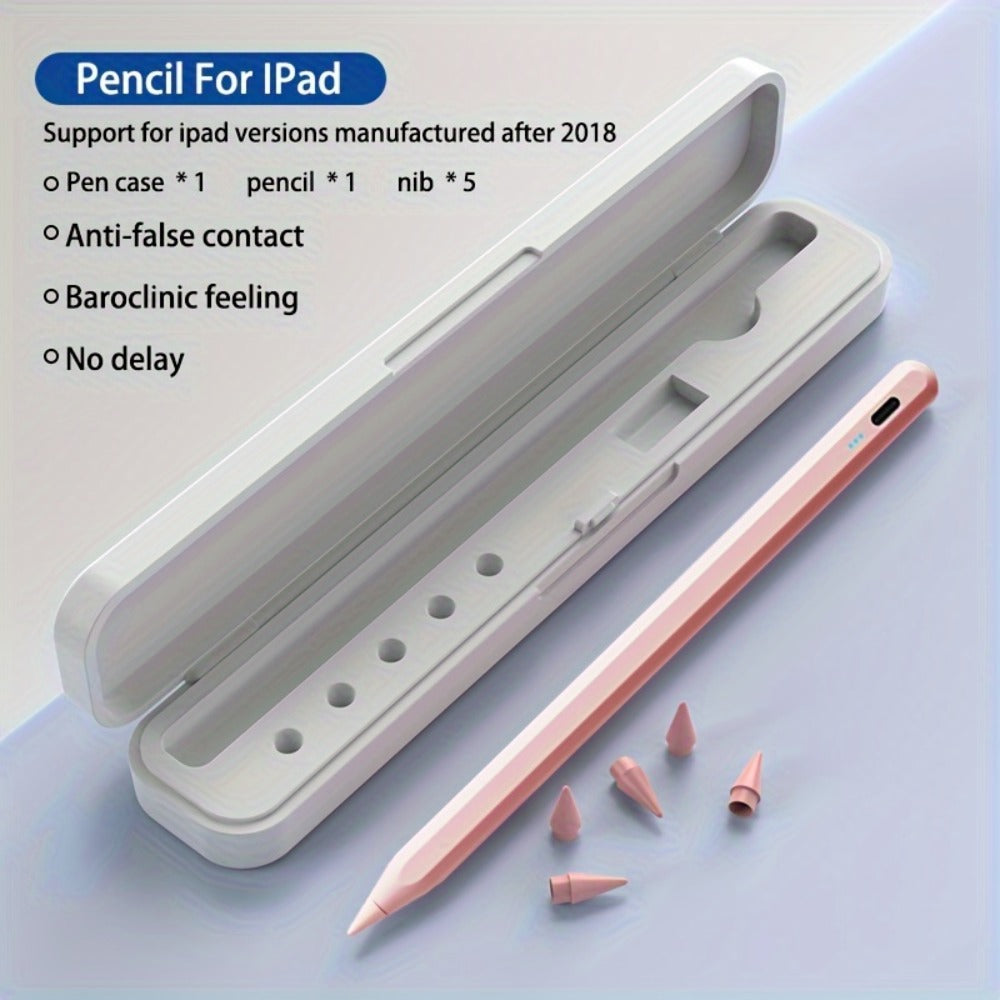iPad Stylus Pencil with Magnetic Storage | Active Capacitive Pen Compatible with iPad Air 3/4/5, iPad 6/7/8/9/10, Mini 5/6, iPad Pro 11/12.9 Inch (2018-2024), Multi-Color, Palm Rejection, Gift for Kids Girls Boys