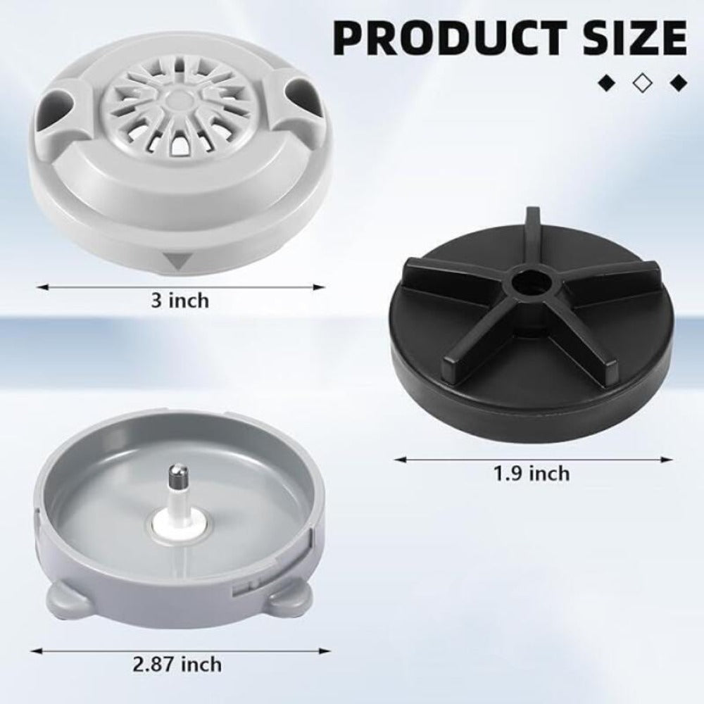 Magnetic Pipeless Jet Head Motor Replacement for Pedicure Spa Chair — Rotating Jet with Propeller & Cap, 4-Pin Connection, Luraco Compatible, Easy Clean, Durable Plastic, Grey