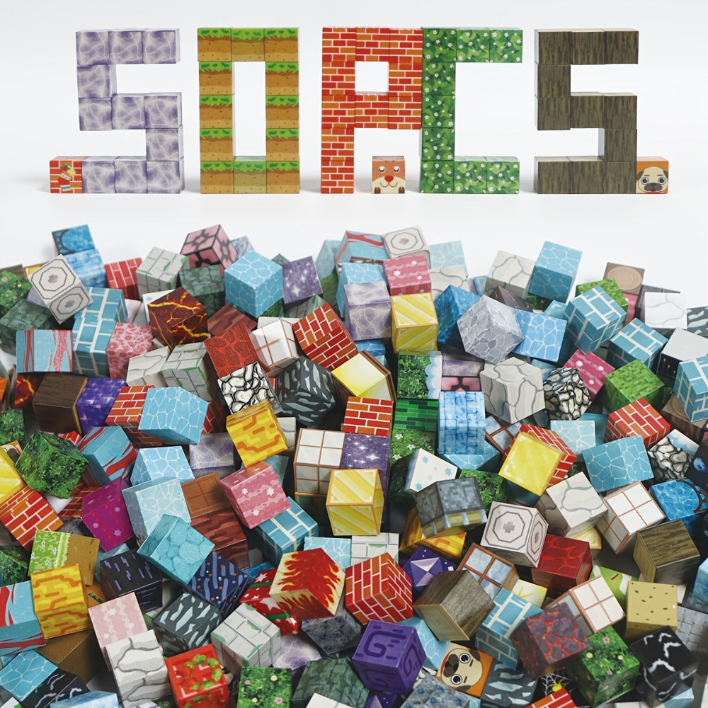 Magnetic Building Tiles with Random 50, 100, 200 or 300-Piece Sets
