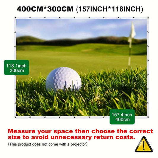 Golf Impact Screen for Indoor Simulator Projection, Three Square and Rectangular Sizes