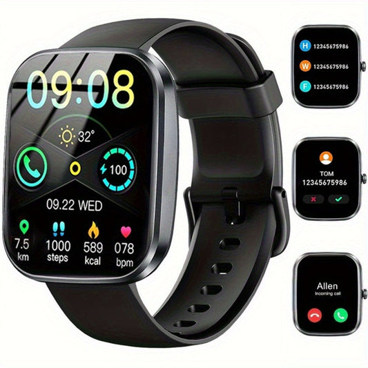 112 Sport Modes Smartwatch 1.91 Inch Large Screen Wireless Calling Calorie Sleep Monitor Heart Rate Blood Oxygen Watch Dial Notifications Multifunctional Fitness Tracker Android iPhone Men Women Holiday Gift Pink Black Blue Purple